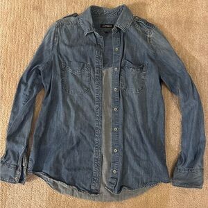Express Dark Blue Denim Shirt